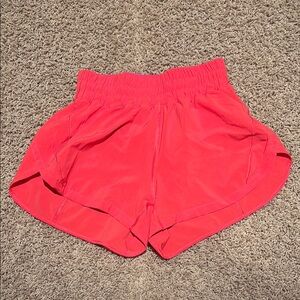 Lululemon glaze pink track that 3 inch short
